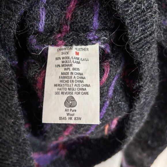 Woolrich Vintage Gray Handframed Long Sleeve Button Wool Mohair Blend Sweater - Picture 7 of 8